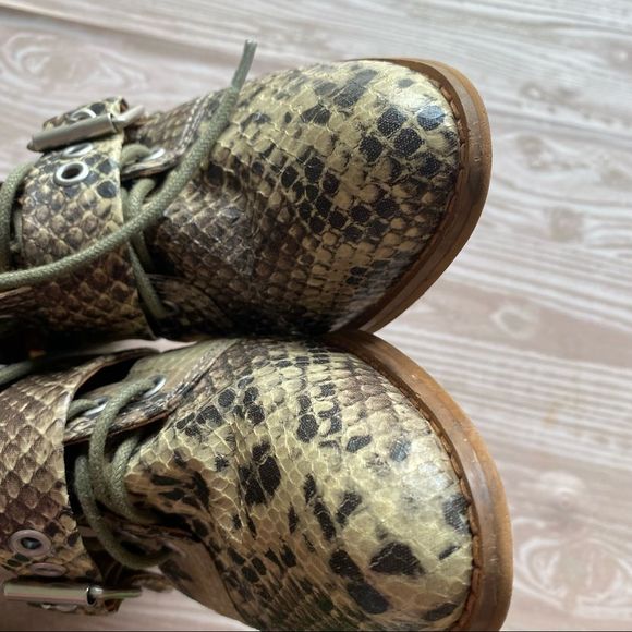 Jeffrey Campbell x Free people Point Toe Heel RARE cowboy Snakeskin boot size 7 - Picture 8 of 14